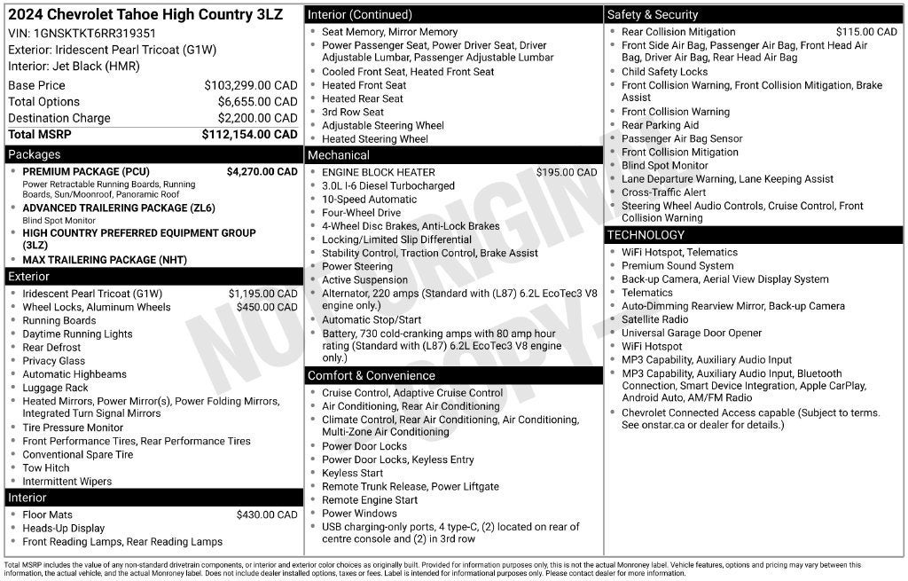 2024 Chevrolet Tahoe High Country
