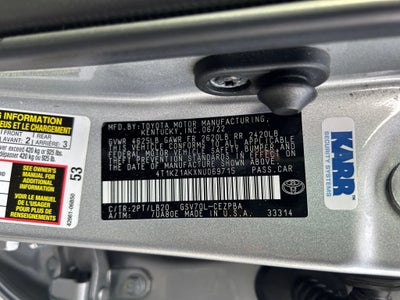 2022 Toyota Camry XSE V6