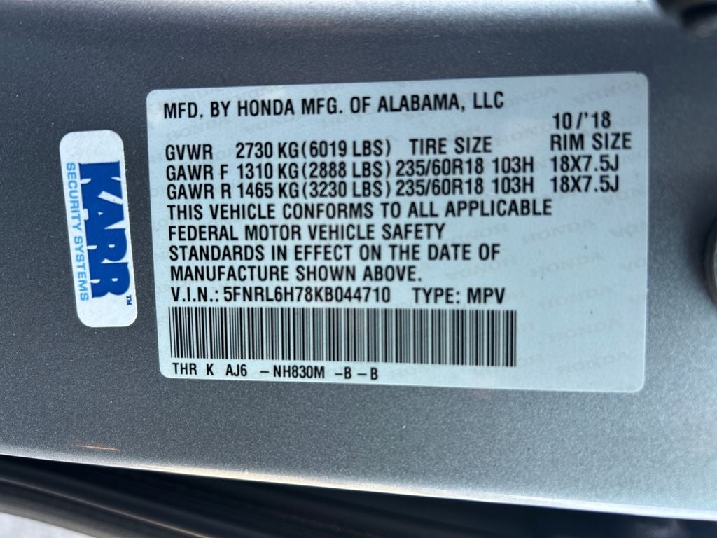 2019 Honda Odyssey EX-L
