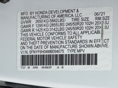 2021 Honda Pilot Elite