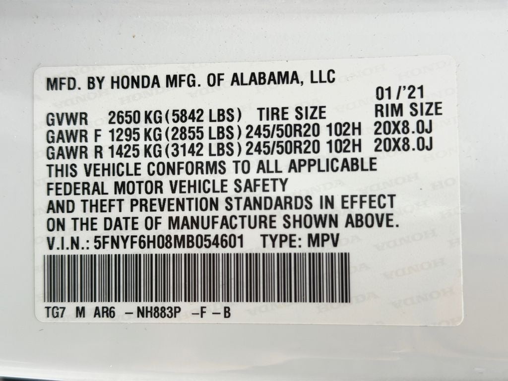 2021 Honda Pilot Elite