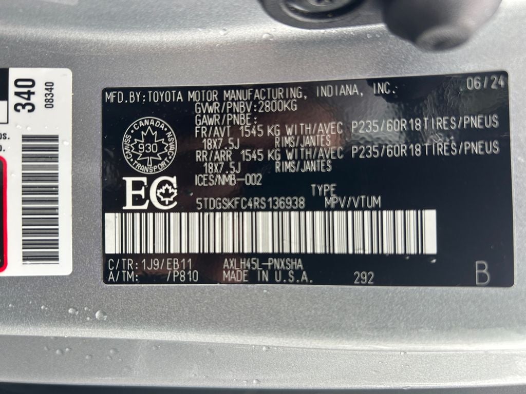 2024 Toyota Sienna XSE 7 Passenger