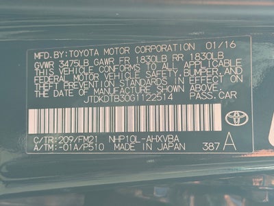 2016 Toyota Prius c Persona Series