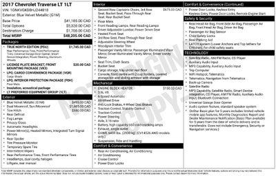 2017 Chevrolet Traverse LT 1LT