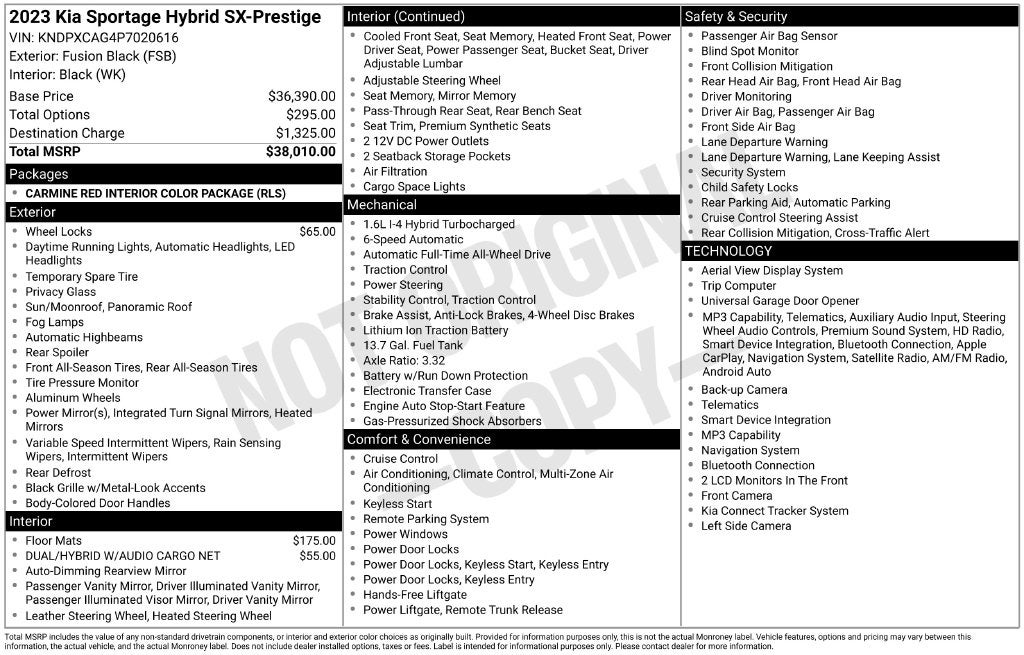 2023 Kia Sportage Hybrid SX-Prestige