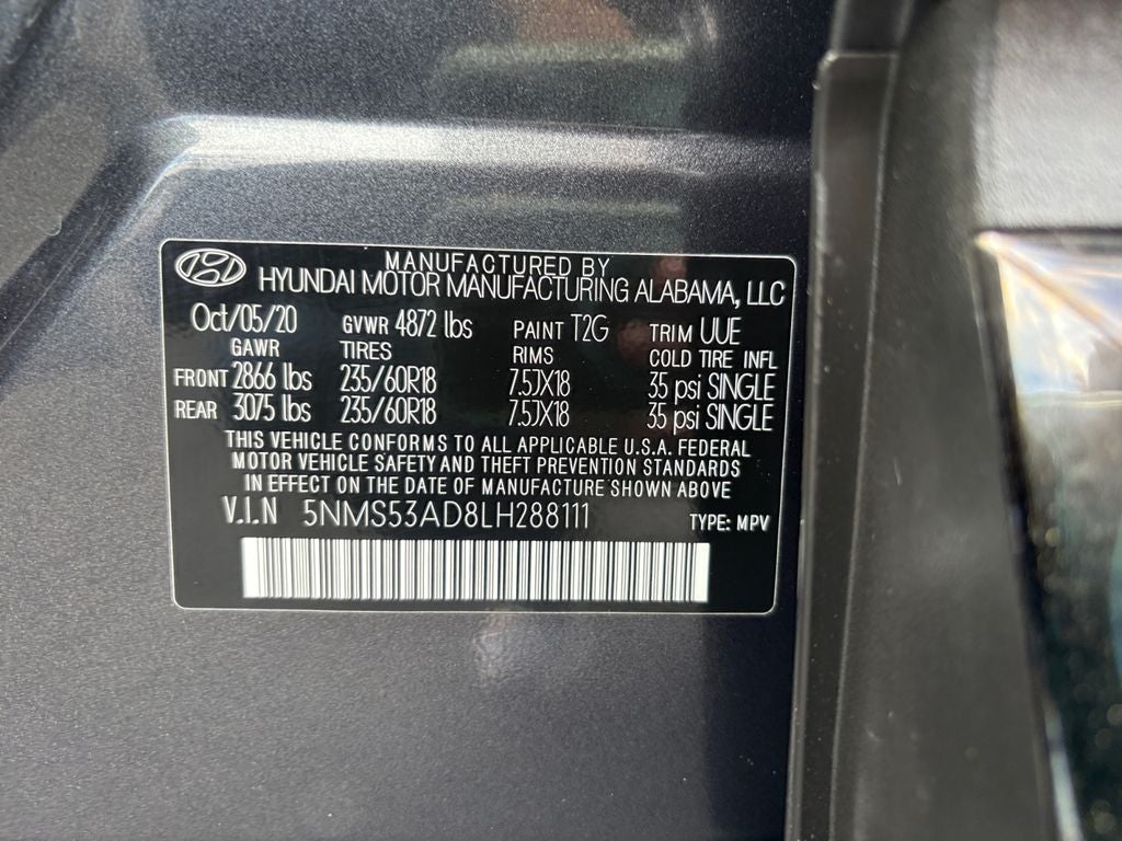 2020 Hyundai Santa Fe Limited